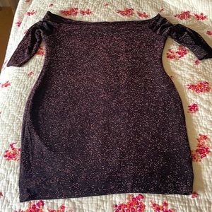Sparkly tunic or mini dress cranberry sparkle. The perfect holiday too.